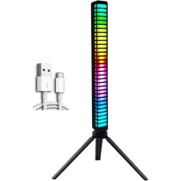 Ritmusra, zenére villogó RGB aktív LED + tripod állvány