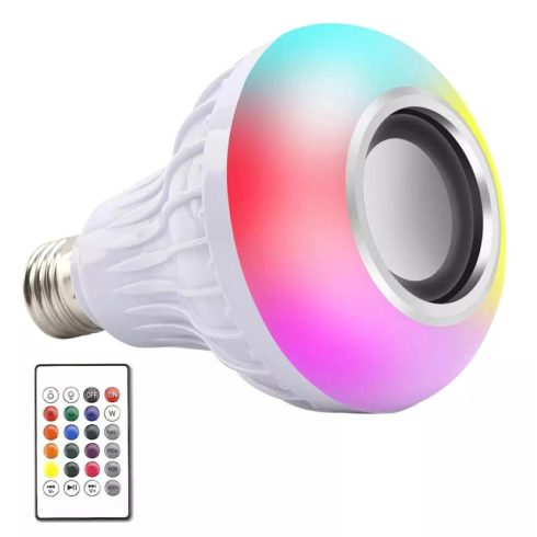 LED RGB színes izzó Bluetooth hangszóróval