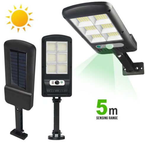 150 LEDES erős fényű utcai napelemes szolár reflektor