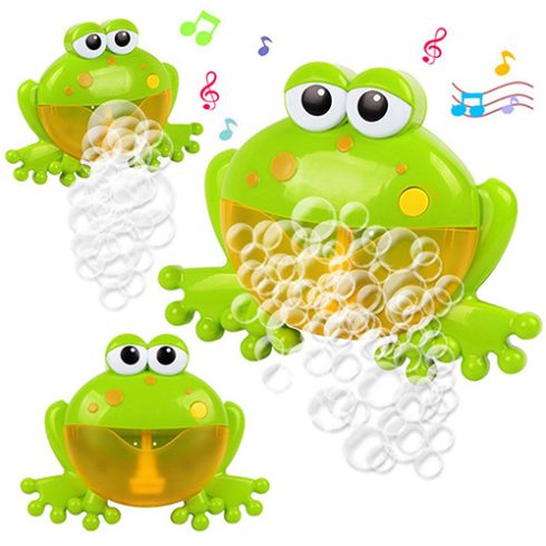 Aranyos zenélő békuci szappanbuborékokkal – kádjáték