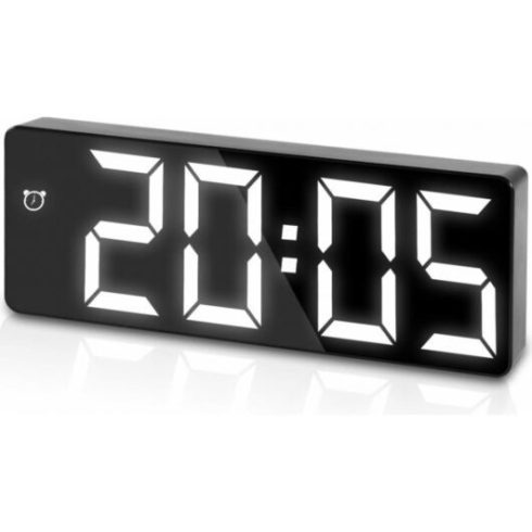 LED kijelzős, dátum és hőmérséklet kijelzős modern digitális asztali óra ébresztővel
