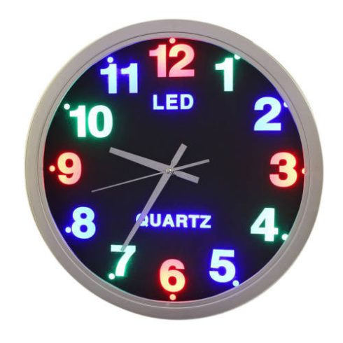 LED megvilágítású quartz falióra