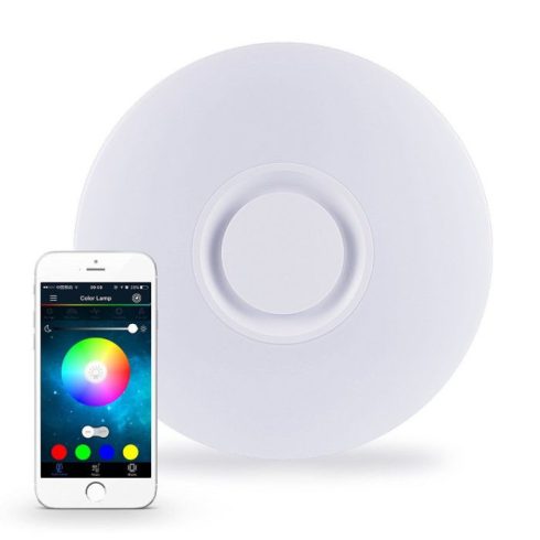 NAGYMÉRETŰ BLUETOOTH-OS MENNYEZETI RGB LED LÁMPA HANGSZÓRÓVAL