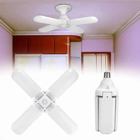 60W négyágú E27 LED lámpa / Ventilátor formájú energiatakarékos fényforrás