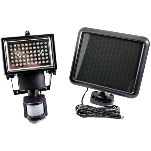 Vezeték nélküli napelemes 15W 60 LED reflektor fény-mozgásérzékelős