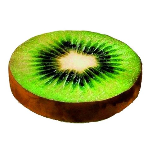 Kiwi gyümölcsös mintás kör alakú vastag ülőpárna, székpárna